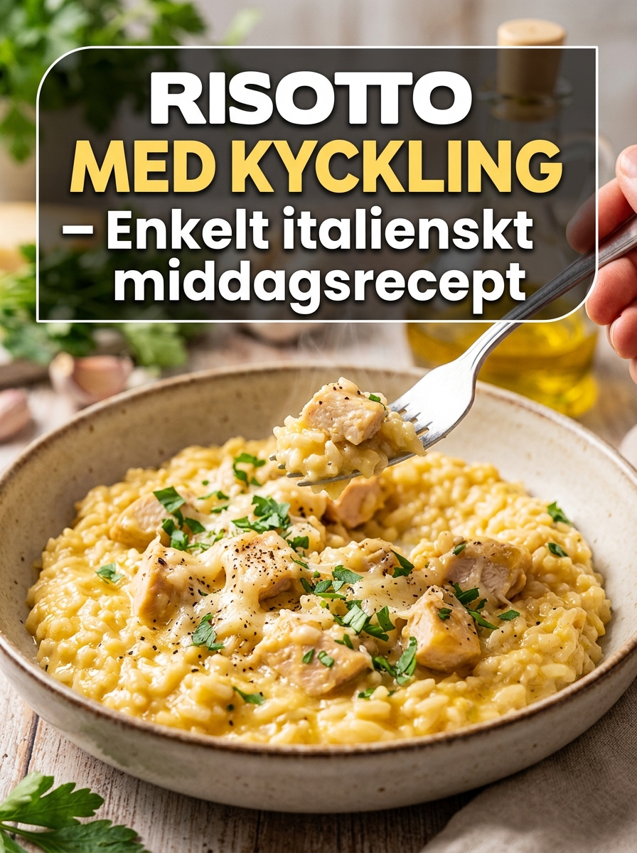 Risotto med kyckling: krämigt och enkelt italienskt middagsrecept